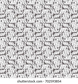 Jute carpet with repeated decorative elements. Abstract vector.