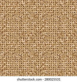 Jute fabric vector seamless pattern