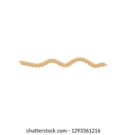 Jute or hemp twisted natural brown rope vector Illustration