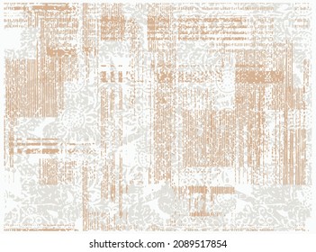 Jute and linen texture pattern in pastel natural tones in checkered stripes designed for home textile printing, fashionable prints or weaving seamless pattern for rug, clothing, pillow, book cover
