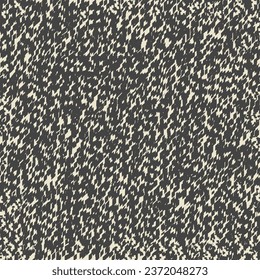 Jute rug for covering the floor, variegated, in black and white. Rustic carpet texture. Mottled background. Vector seamless.