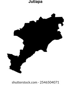 Mapa em branco do departamento de Jutiapa