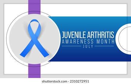 Juvenile Arthritis awareness month is observed every year in July. The most common symptoms of the disease are joint swelling, pain and stiffness, it is usually an autoimmune disorder. Vector art