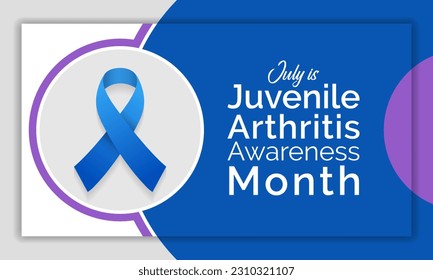 Juvenile Arthritis awareness month is observed every year in July. The most common symptoms of the disease are joint swelling, pain and stiffness, it is usually an autoimmune disorder. Vector art