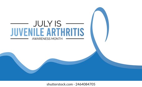 Juvenile Arthritis Awareness Month observed every year in July. Template for background, banner, card, poster with text inscription.