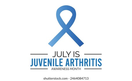Juvenile Arthritis Awareness Month observed every year in July. Template for background, banner, card, poster with text inscription.