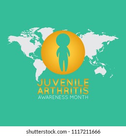 Juvenile Arthritis Awareness Month Vector Logo Icon Illustration