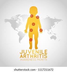 Juvenile Arthritis Awareness Month Vector Logo Icon Illustration