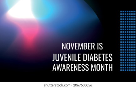 Juvenile Diabetes Awareness Month. Design Suitable For Greeting Card Poster And Banner