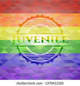 Juvenile lgbt colors emblem 