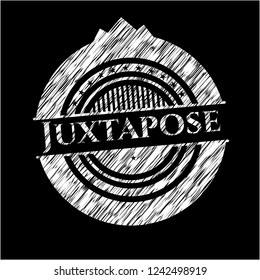 Juxtapose chalkboard emblem