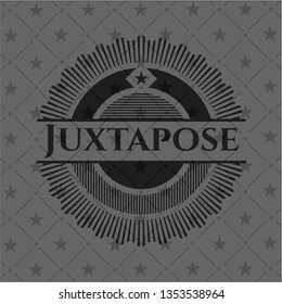Juxtapose dark emblem. Retro