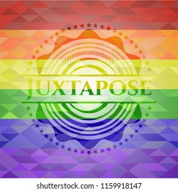 Juxtapose lgbt colors emblem 