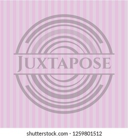 Juxtapose pink emblem