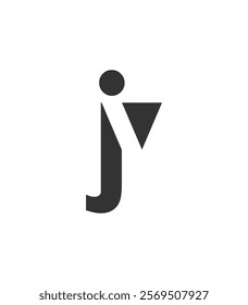 JV creative geometric initial based modern and minimal logo. Letter j v trendy fonts. Universal professional elegant techno vector design.