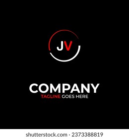 JV creative modern letters logo design template