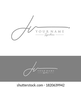 JV Initial letter handwriting and signature logo.