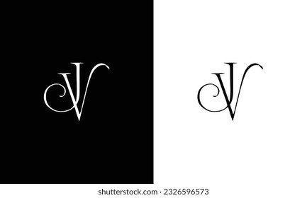 JV Letter Logo Alphabet Design Icon Vector Symbol