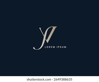 jv letter logo design, vj typography corporate business, jv initials