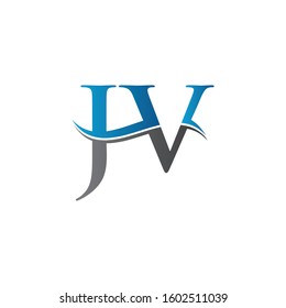 Jv Letter Type Logo Design Vector Stock Vector (Royalty Free ...