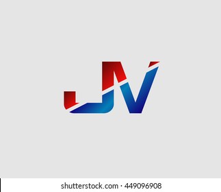 JV logo or signature started by j letter, modern two letter composition for initial
