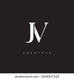 JV Monogram Logo Minimal Elegant Letter Mark para el lujo, la moda   Marcas creativas	
