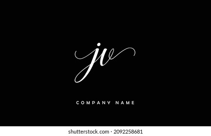 JV, VJ Alphabets Letters Logo Monogram
