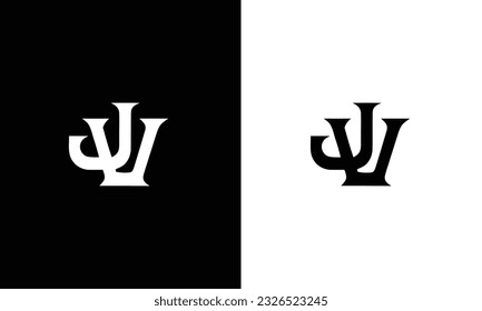 JV, VJ initial company name logo template vector