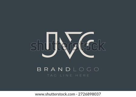 JVC abstract letter logo design. Modern Business Logo Design With Abstract Typography and Contemporary Style