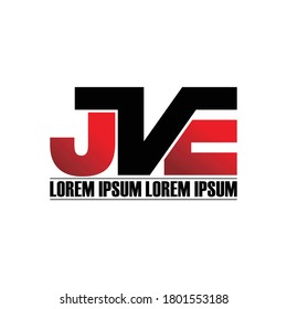 Vector de diseño del logotipo de la letra JVE