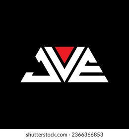 JVE triangle letter logo design with triangle shape. JVE triangle logo design monogram. JVE triangle vector logo template with red color. JVE triangular logo Simple, Elegant, and Luxurious design.