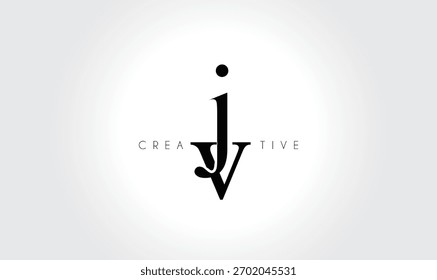 JVjv Elegant Serif Monogram Logo – Luxury Lowercase Typographic Lettermark for Modern Branding