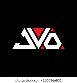 JVO triangle letter logo design with triangle shape. JVO triangle logo design monogram. JVO triangle vector logo template with red color. JVO triangular logo Simple, Elegant, and Luxurious design.