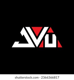 JVU triangle letter logo design with triangle shape. JVU triangle logo design monogram. JVU triangle vector logo template with red color. JVU triangular logo Simple, Elegant, and Luxurious design.