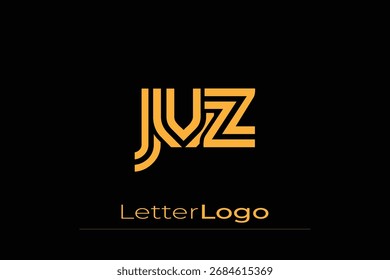 JVZ Creative Unique Modern Letter Logo Design. Elegant Monogram Logo Design with Decorative Elements and Typography
