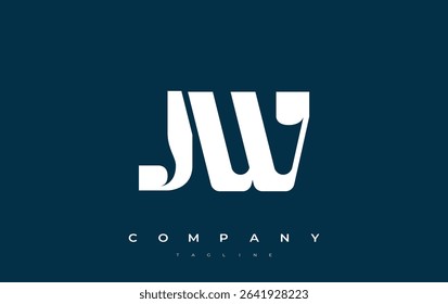 JW Abstract Geometric Logo Design. Modern and elegant logo design with simplistic typography elements, showcasing branding excellence.