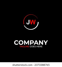 JW creative modern letters logo design template