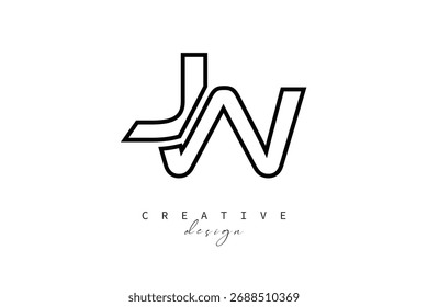 JW Creative Monogram Logo Design-Stock Creative Branding Design Concept