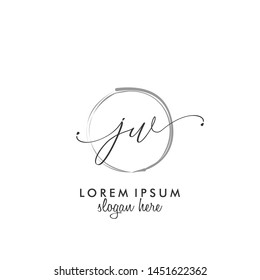 JW Initial beauty monogram logo vector