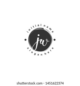 JW Initial beauty monogram logo vector