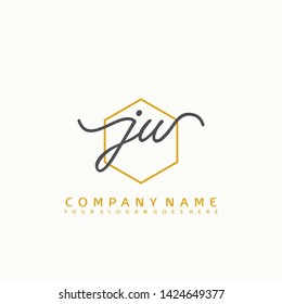 JW Initial handwriting logo concept