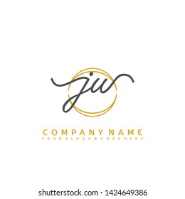 JW Initial handwriting logo concept