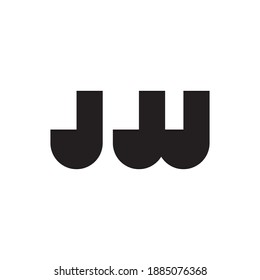 jw initial letter vector logo