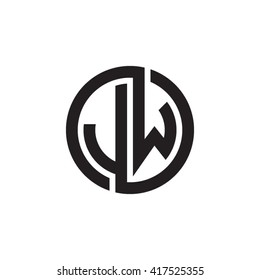 Vw Initial Letters Looping Linked Circle Stock Vector (Royalty Free ...