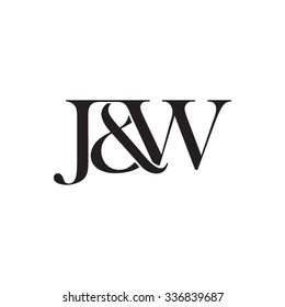 J&W Initial logo. Ampersand monogram logo