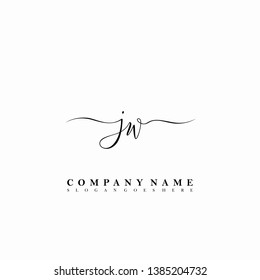 JW Initial luxury handwriting logo vector