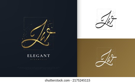 JW Initial Signature Logo Design with Elegant and Minimalist Gold Handwriting Style. Initial J and W Logo Design for Wedding, Fashion, Jewelry, Boutique and Business Brand Identity