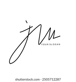 Jw Initial signature logo vector design