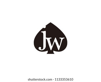 The jw initials logo inside the black shovel