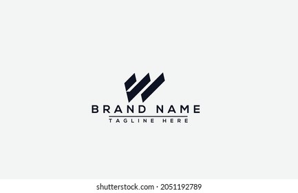 JW Logo Design Template Vector Graphic Branding Element.
